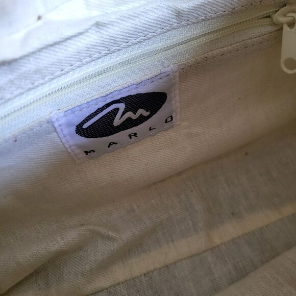 Vintage Vegan Leather Croc Snake Embossed Gold Link Strap Shoulder Bag Small - Picture 11 of 13